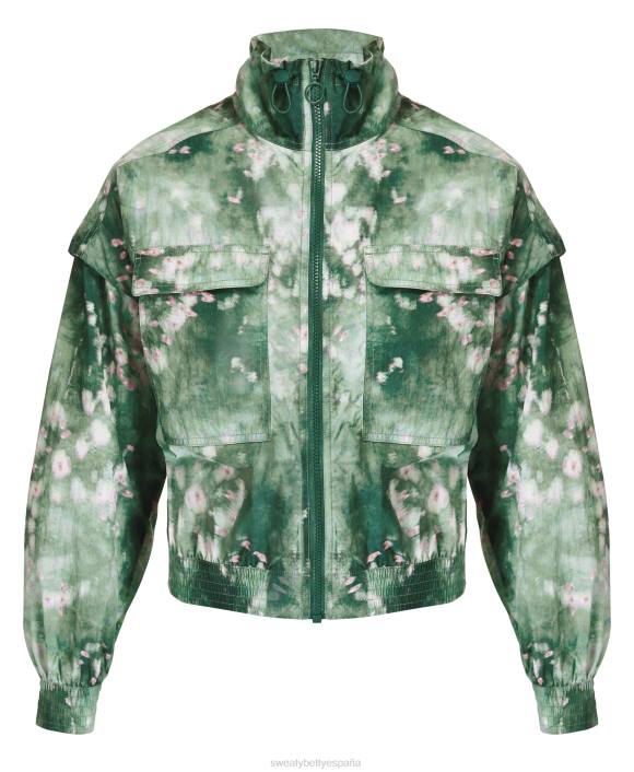ropa estampado de prado de lavanda verde T28T774 en cualquier momento cerrar la cremallera mujer Sweaty Betty