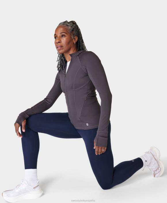 ropa gris urbano T28T131 carrera profesional con cremallera mujer Sweaty Betty