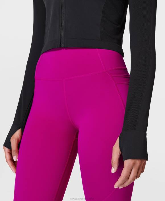 ropa negro T28T301 entrenamiento sin costuras con cierre de cremallera para atleta mujer Sweaty Betty