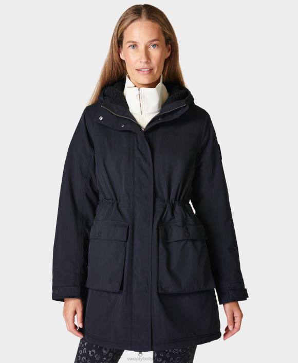 ropa negro T28T345 parka impermeable de invierno mujer Sweaty Betty