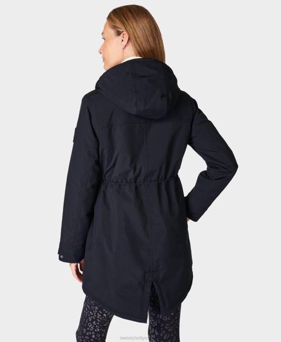 ropa negro T28T345 parka impermeable de invierno mujer Sweaty Betty