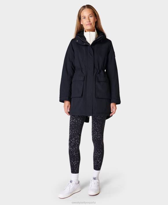 ropa negro T28T345 parka impermeable de invierno mujer Sweaty Betty