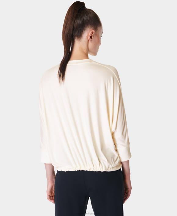 ropa banco de arena blanco T28T893 top tori con cordón mujer Sweaty Betty