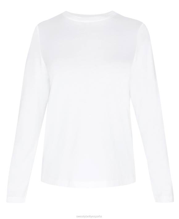 ropa blanco T28T160 camiseta esencial de manga larga mujer Sweaty Betty