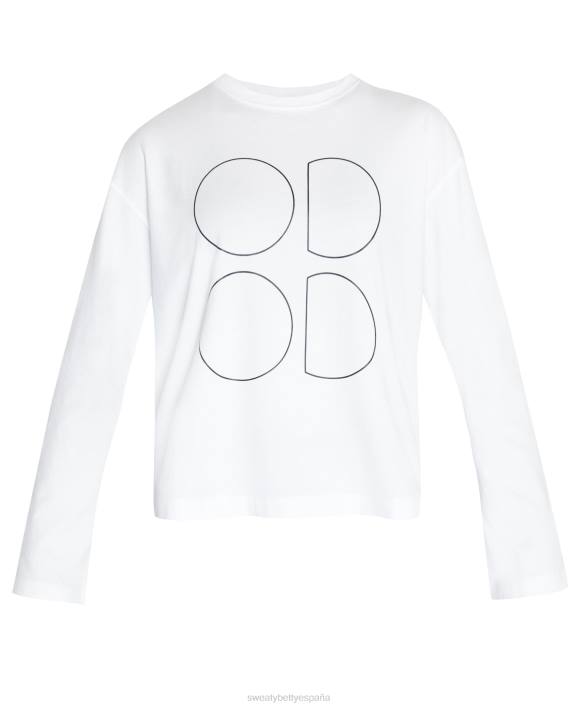 ropa blanco T28T277 camiseta gráfica de manga larga mujer Sweaty Betty