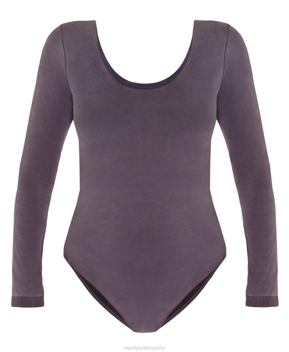 ropa gris urbano T28T780 body de manga larga sin costuras suaves mujer Sweaty Betty
