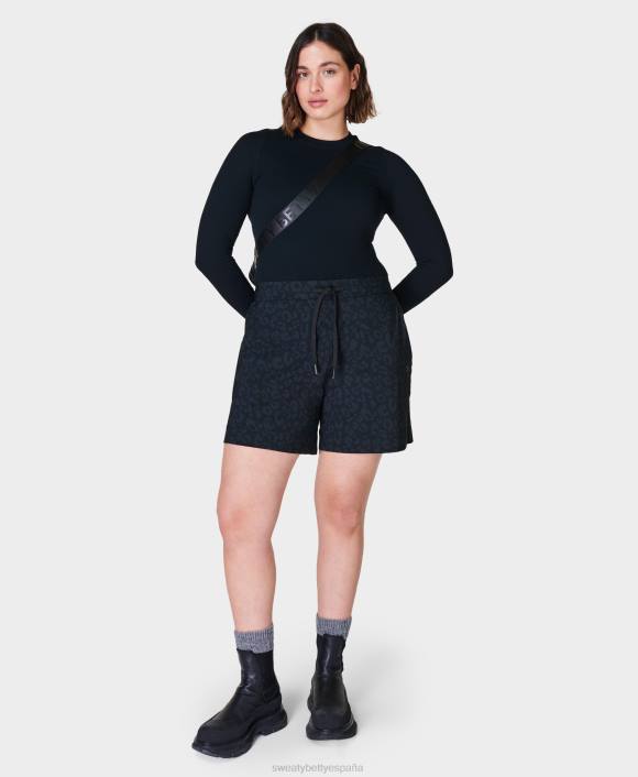 ropa negro T28T153 top de manga larga sin costuras con brillos mujer Sweaty Betty