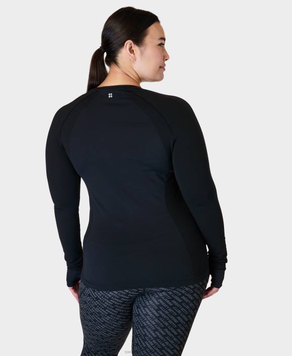 ropa negro T28T166 top de manga larga de entrenamiento sin costuras para atleta mujer Sweaty Betty