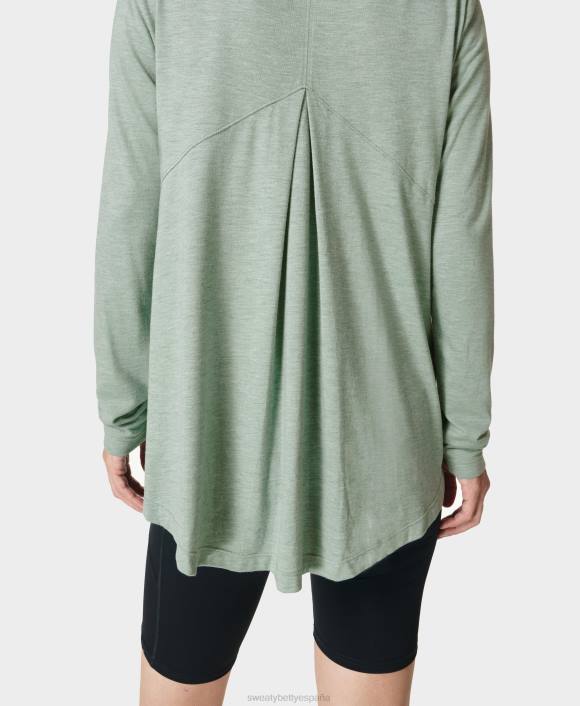 ropa tormenta azul T28T951 camiseta de entrenamiento de concentración de manga larga mujer Sweaty Betty