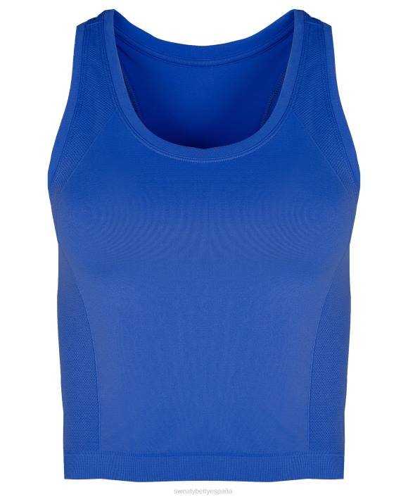 ropa azul relámpago T28T431 tanque de entrenamiento sin costuras de cultivo de atleta mujer Sweaty Betty