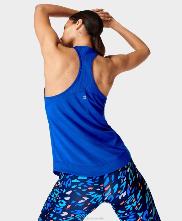 ropa azul relámpago T28T477 respira tranquilo tanque corriendo mujer Sweaty Betty