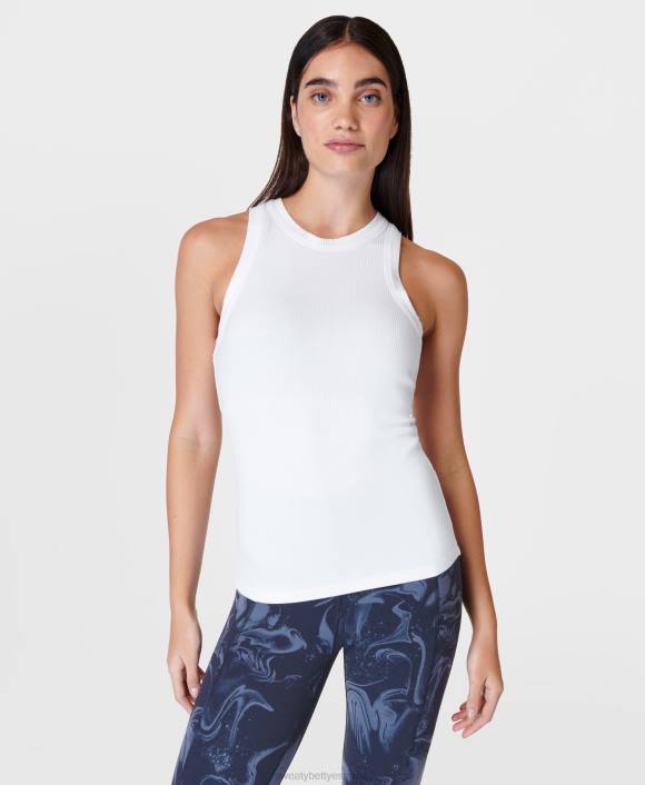 ropa blanco T28T141 playera sin mangas de harper racer mujer Sweaty Betty