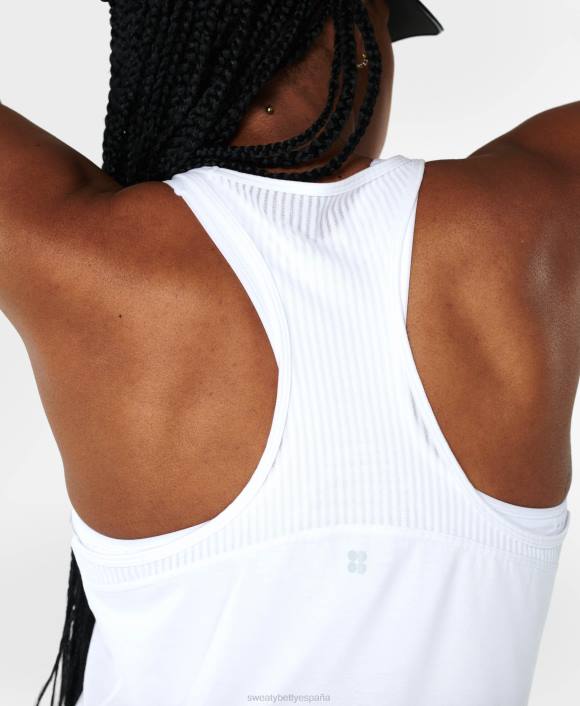 ropa blanco T28T613 respira tranquilo tanque corriendo mujer Sweaty Betty