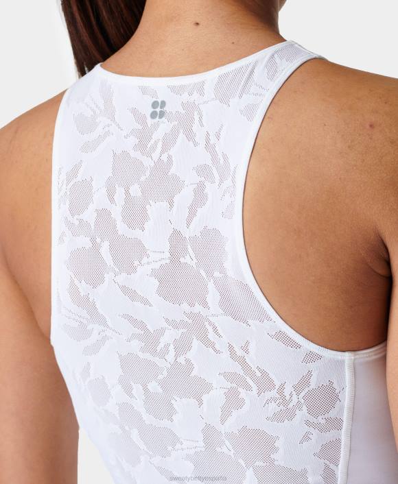 ropa blanco T28T946 tanque de encaje de poder mujer Sweaty Betty