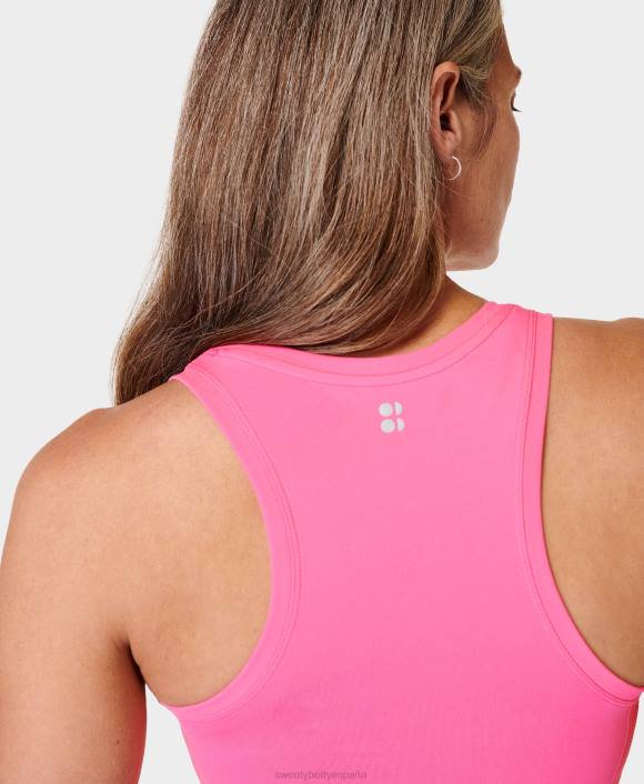 ropa camelia rosa T28T427 tanque de entrenamiento sin costuras de cultivo de atleta mujer Sweaty Betty