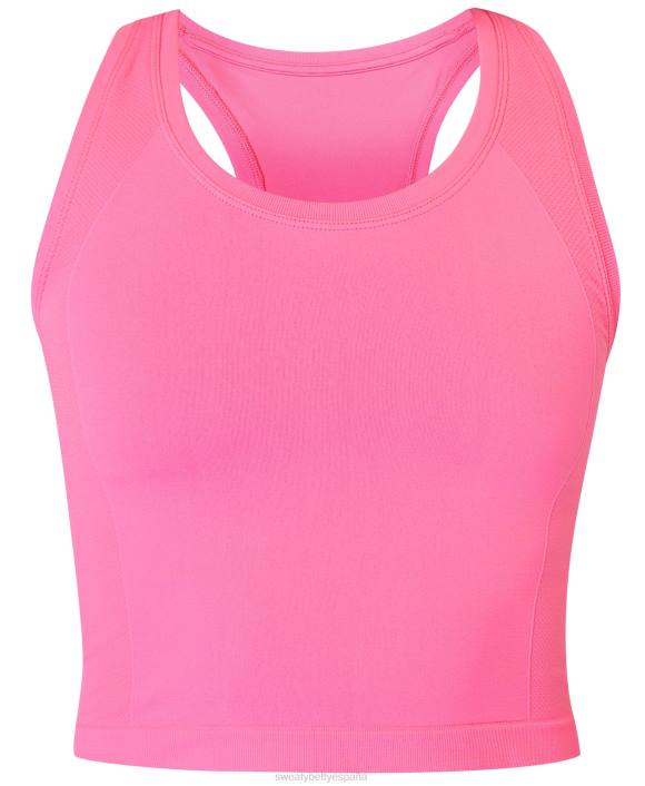 ropa camelia rosa T28T427 tanque de entrenamiento sin costuras de cultivo de atleta mujer Sweaty Betty