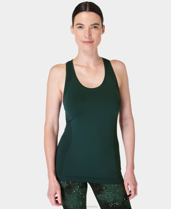 ropa caminata verde T28T225 tanque de entrenamiento sin costuras para atleta mujer Sweaty Betty