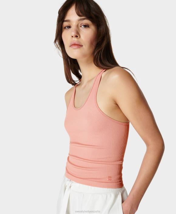 ropa florecer rosa T28T847 camiseta sin mangas de primavera sin costuras mujer Sweaty Betty