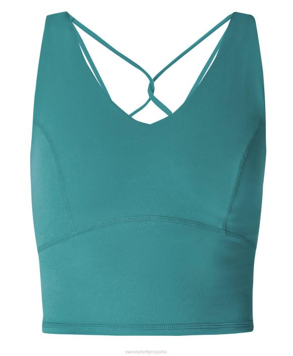 ropa ágata azul T28T915 Camiseta sin mangas con sujetador deportivo con tiras en la espalda, súper suave mujer Sweaty Betty