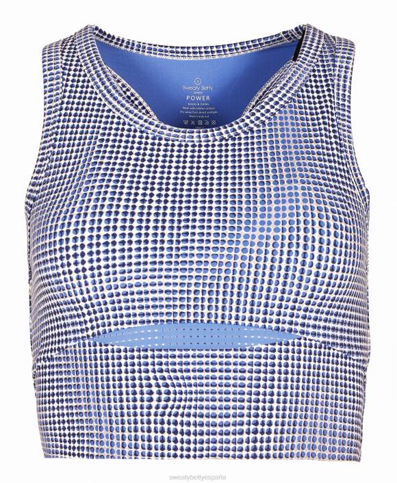 ropa impresión de movimiento azul sb T28T984 tanque de entrenamiento power frame mujer Sweaty Betty