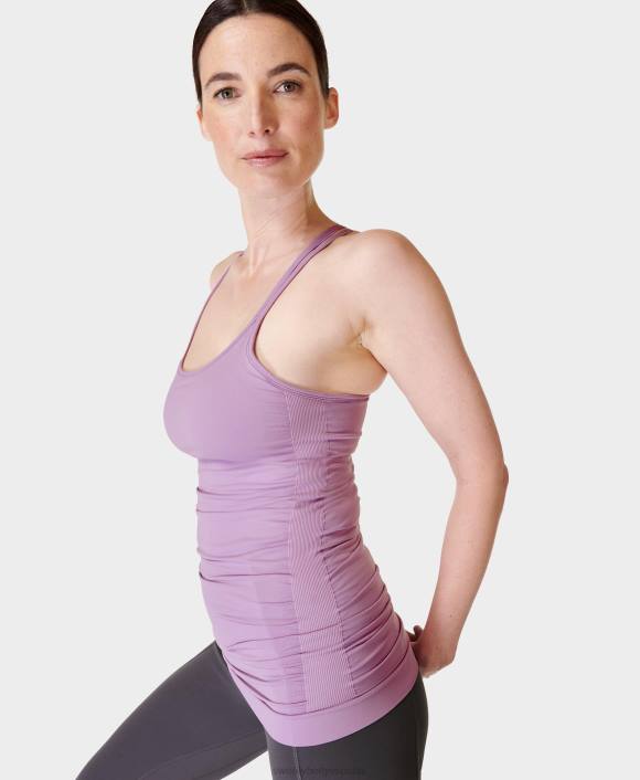 ropa lirio morado T28T703 tanque de yoga sin costuras aplomo mujer Sweaty Betty