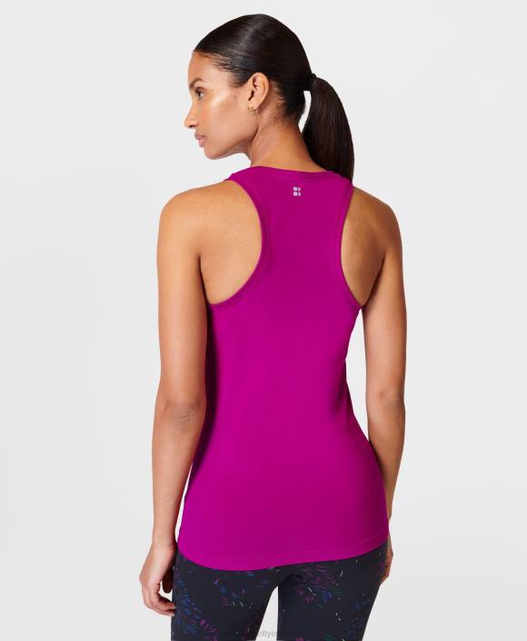ropa magenta fusión púrpura T28T218 tanque de entrenamiento sin costuras para atleta mujer Sweaty Betty