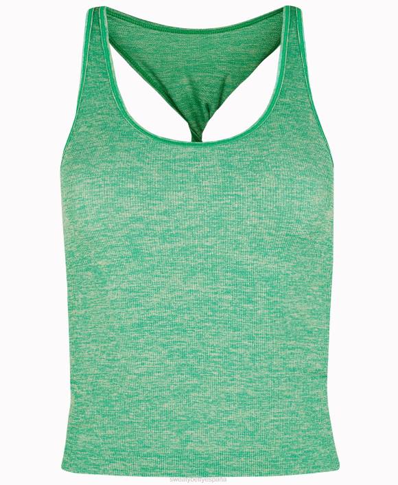 ropa marga verde vivo T28T850 camiseta sin mangas de primavera sin costuras mujer Sweaty Betty