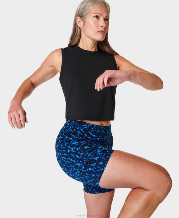 ropa negro T28T201 respira fácil tanque muscular de cultivo mujer Sweaty Betty