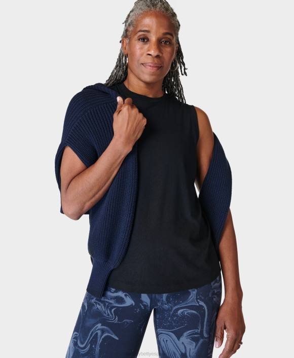 ropa negro T28T234 camiseta sin mangas esencial mujer Sweaty Betty