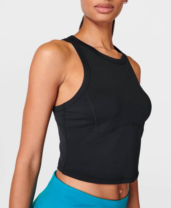 ropa negro T28T383 Camiseta sin mangas con espalda cruzada para todo el día. mujer Sweaty Betty