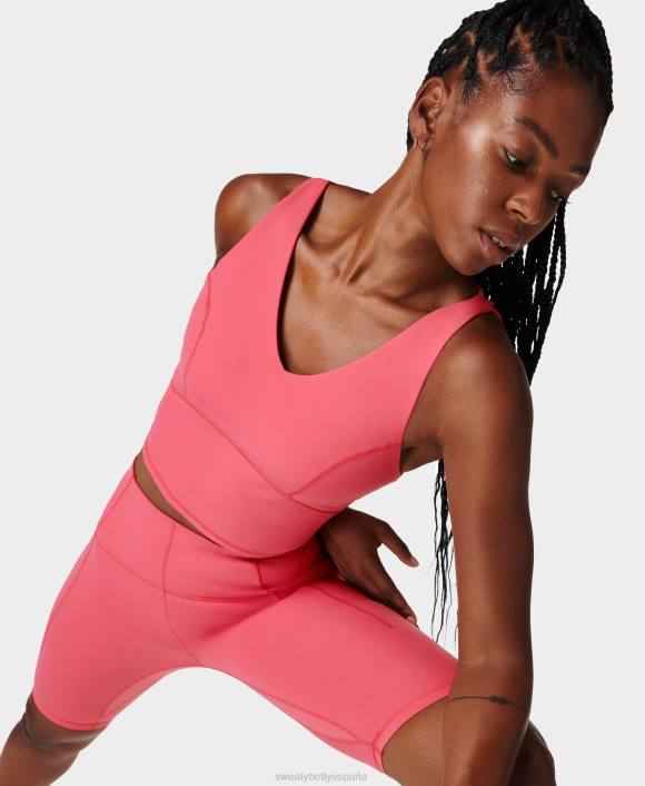 ropa odisea rosa T28T916 Camiseta sin mangas con sujetador deportivo con tiras en la espalda, súper suave mujer Sweaty Betty
