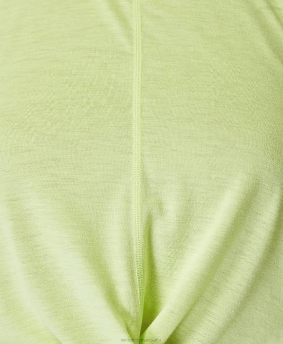 ropa pomelo verde T28T890 girar el tanque delantero mujer Sweaty Betty