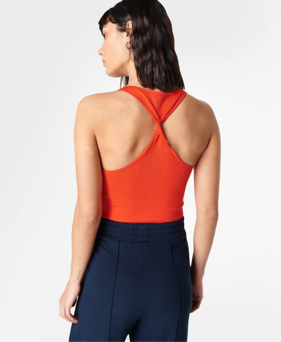 ropa recurso rojo T28T849 camiseta sin mangas de primavera sin costuras mujer Sweaty Betty