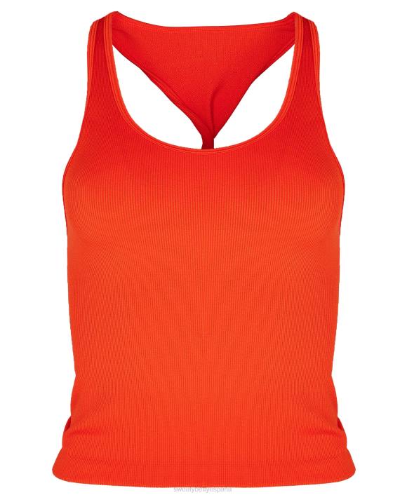 ropa recurso rojo T28T849 camiseta sin mangas de primavera sin costuras mujer Sweaty Betty