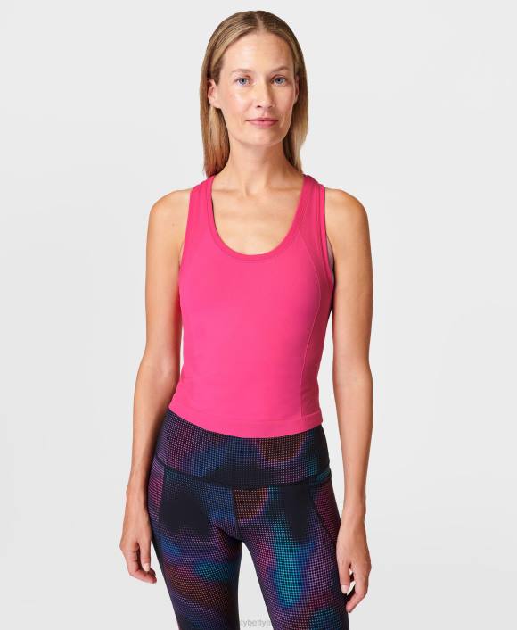 ropa rosa punk T28T430 tanque de entrenamiento sin costuras de cultivo de atleta mujer Sweaty Betty