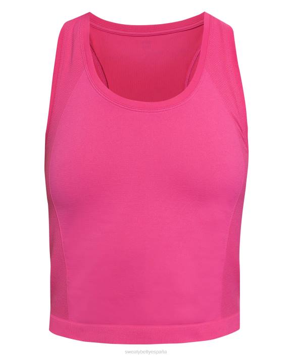 ropa rosa punk T28T430 tanque de entrenamiento sin costuras de cultivo de atleta mujer Sweaty Betty