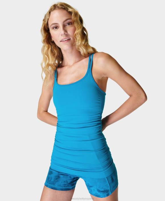 ropa verano azul T28T707 tanque de yoga sin costuras aplomo mujer Sweaty Betty