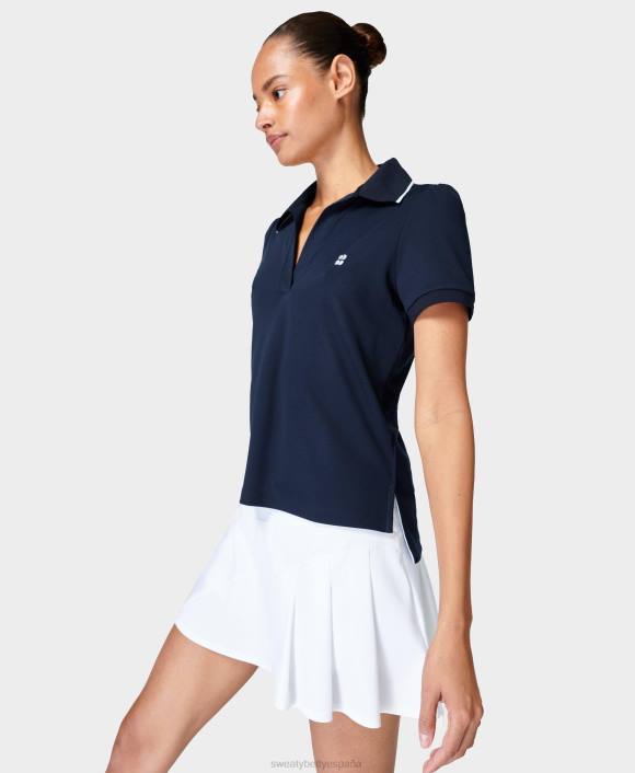 ropa Azul marino T28T1106 camiseta polo de tenis grand slam mujer Sweaty Betty