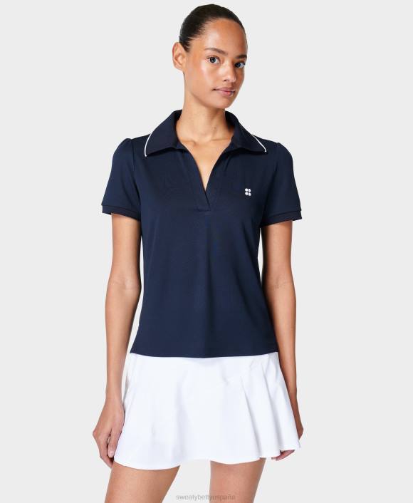 ropa Azul marino T28T1106 camiseta polo de tenis grand slam mujer Sweaty Betty