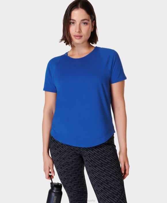 ropa azul relámpago T28T495 camiseta para correr respira fácil mujer Sweaty Betty