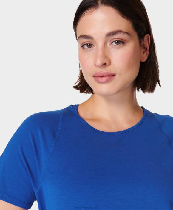 ropa azul relámpago T28T495 camiseta para correr respira fácil mujer Sweaty Betty