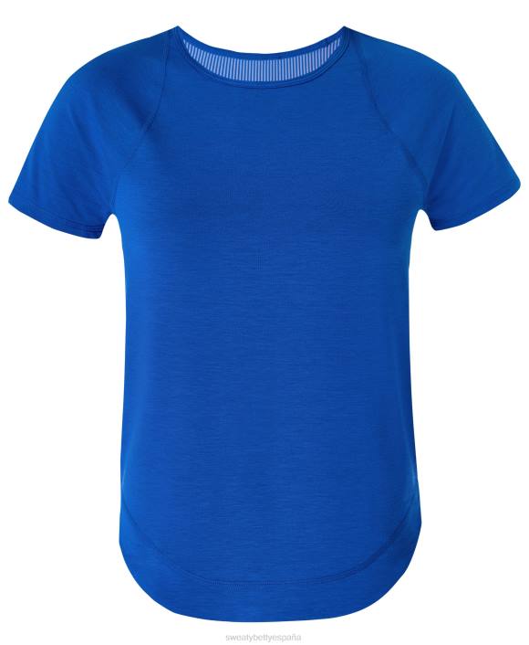ropa azul relámpago T28T495 camiseta para correr respira fácil mujer Sweaty Betty