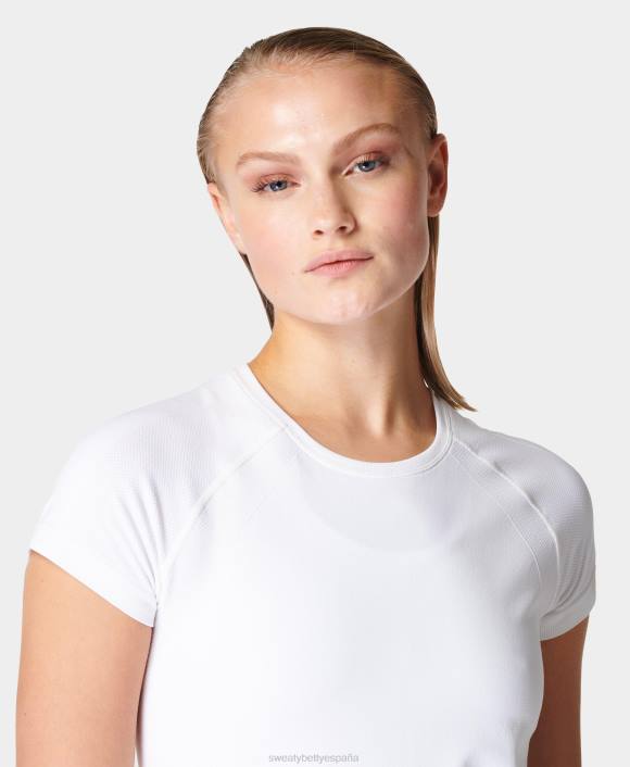 ropa blanco T28T195 camiseta de entrenamiento sin costuras para atleta mujer Sweaty Betty