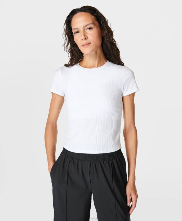 ropa blanco T28T264 camiseta harper manga corta mujer Sweaty Betty