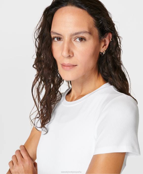 ropa blanco T28T264 camiseta harper manga corta mujer Sweaty Betty
