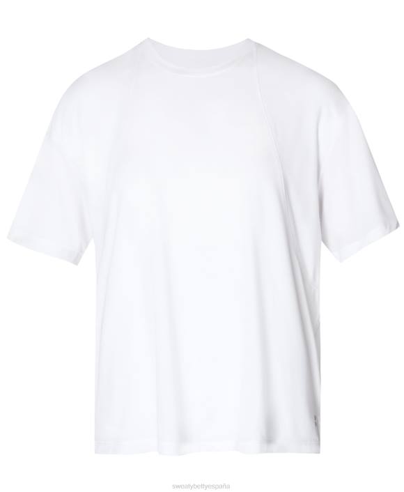 ropa blanco T28T82 camiseta de estudio de flujo suave mujer Sweaty Betty