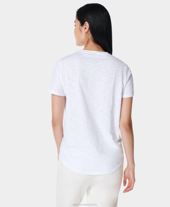 ropa blanco T28T978 camiseta refrescante con cuello redondo mujer Sweaty Betty