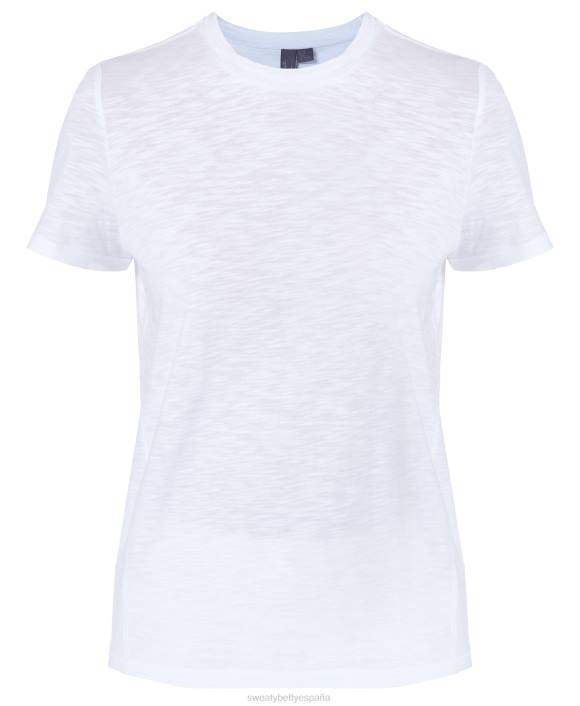 ropa blanco T28T978 camiseta refrescante con cuello redondo mujer Sweaty Betty