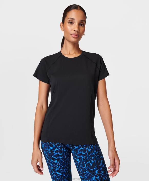 ropa negro T28T232 camiseta de atleta de peso pluma sin costuras mujer Sweaty Betty