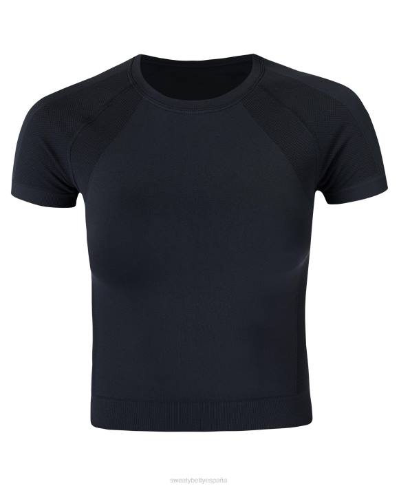 ropa negro T28T290 camiseta corta de entrenamiento sin costuras para atleta mujer Sweaty Betty